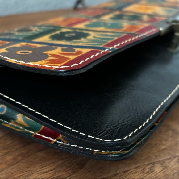 Patricia Nash Italian Leather Floral Block Clutch/Crossbody Bag - Picture 7 of 16